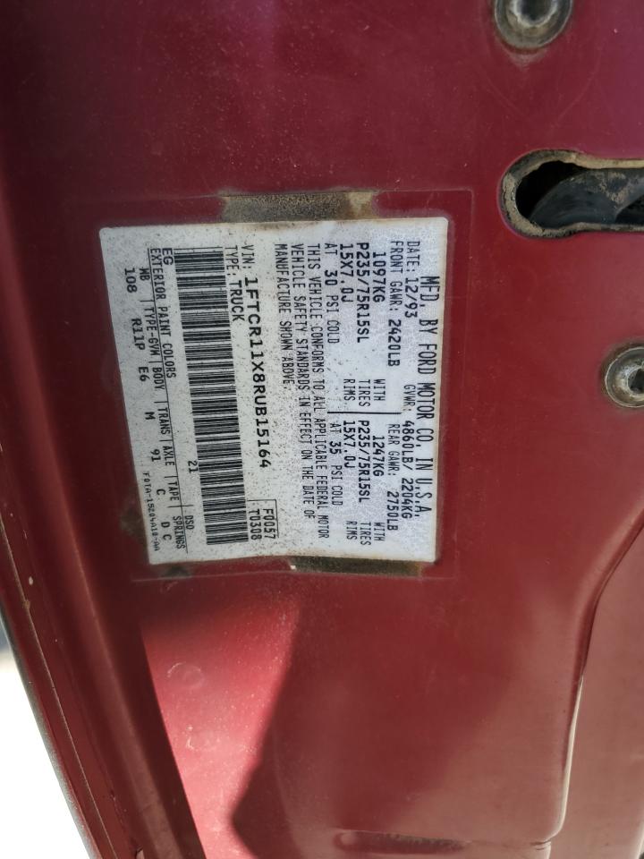 1994 Ford Ranger VIN: 1FTCR11X8RUB15164 Lot: 86440215