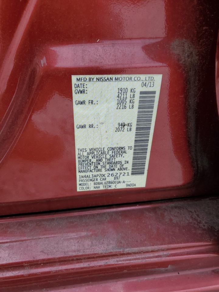 2013 Nissan Altima 2.5 VIN: 1N4AL3AP2DC262721 Lot: 84925705