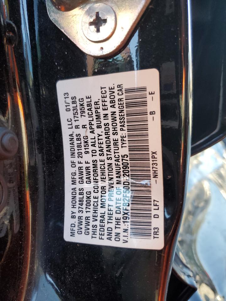 2013 Honda Civic Lx VIN: 19XFB2F50DE209075 Lot: 82336765