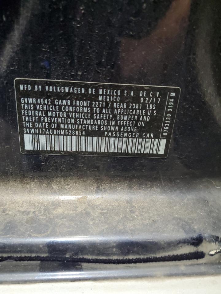 2017 Volkswagen Golf Alltrack S VIN: 3VWH17AU0HM528654 Lot: 85525755