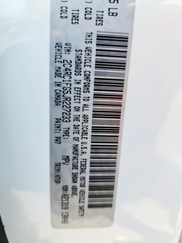 2018 Chrysler Pacifica Touring Plus VIN: 2C4RC1FG5JR227233 Lot: 85685975