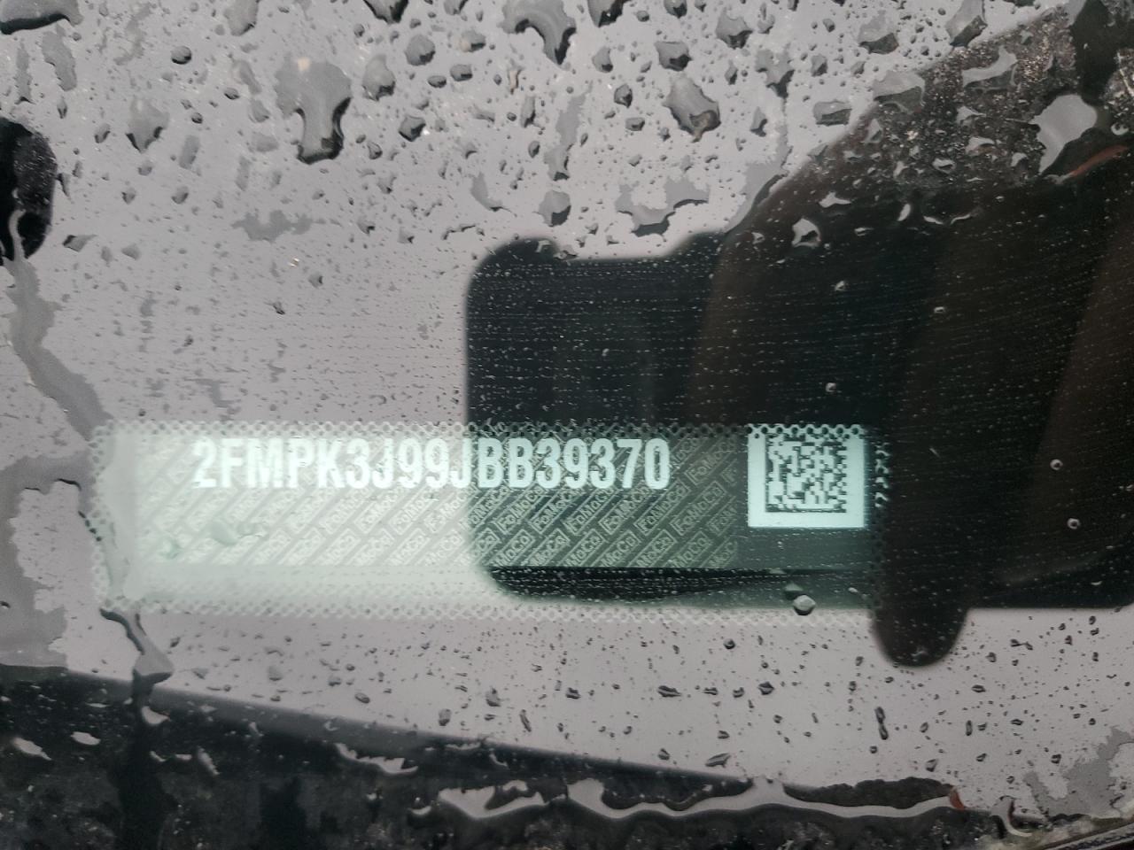 2018 Ford Edge Sel VIN: 2FMPK3J99JBB39370 Lot: 89527145