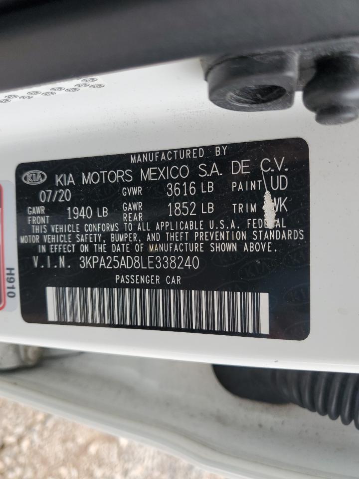 2020 Kia Rio Lx VIN: 3KPA25AD8LE338240 Lot: 90697205