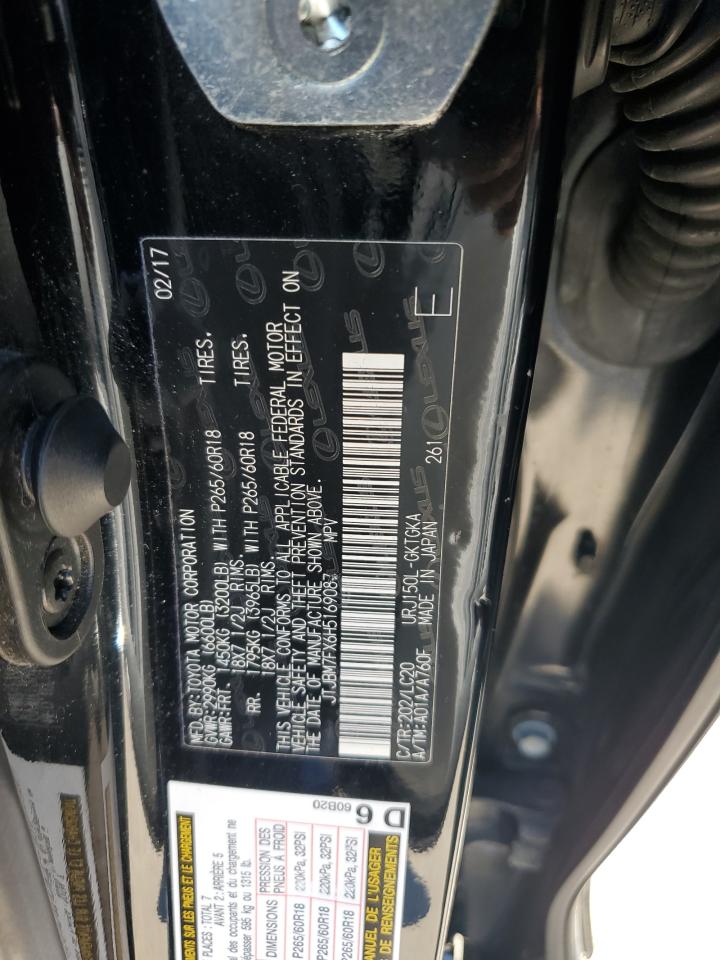 2017 Lexus Gx 460 VIN: JTJBM7FX6H5169087 Lot: 82262725