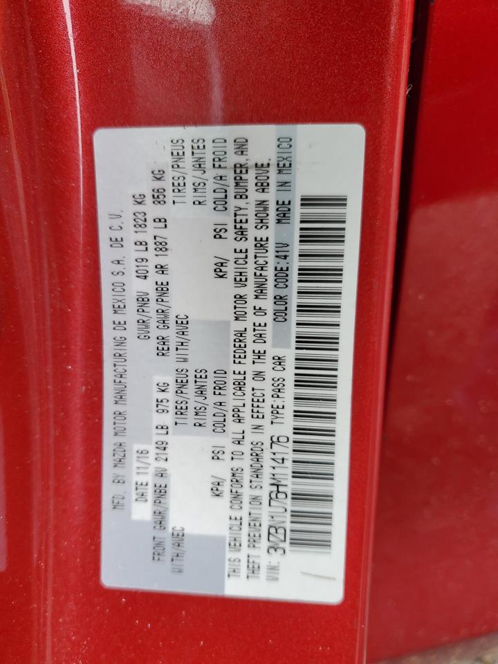 2017 Mazda 3 Sport VIN: 3MZBN1U76HM114176 Lot: 90723935
