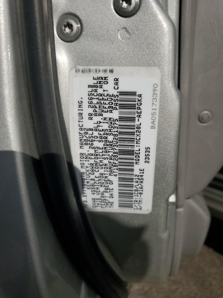 2003 Toyota Avalon Xl VIN: 4T1BF28B73U281375 Lot: 81998555