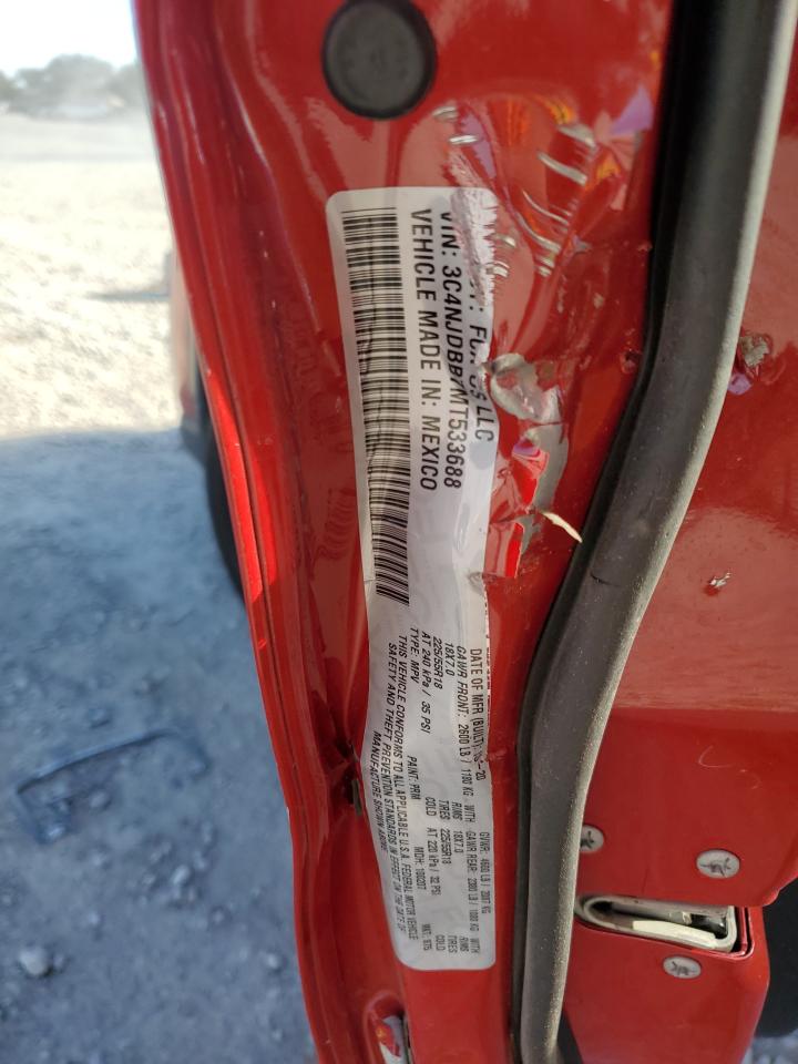 2021 Jeep Compass Latitude VIN: 3C4NJDBB7MT533688 Lot: 86107915