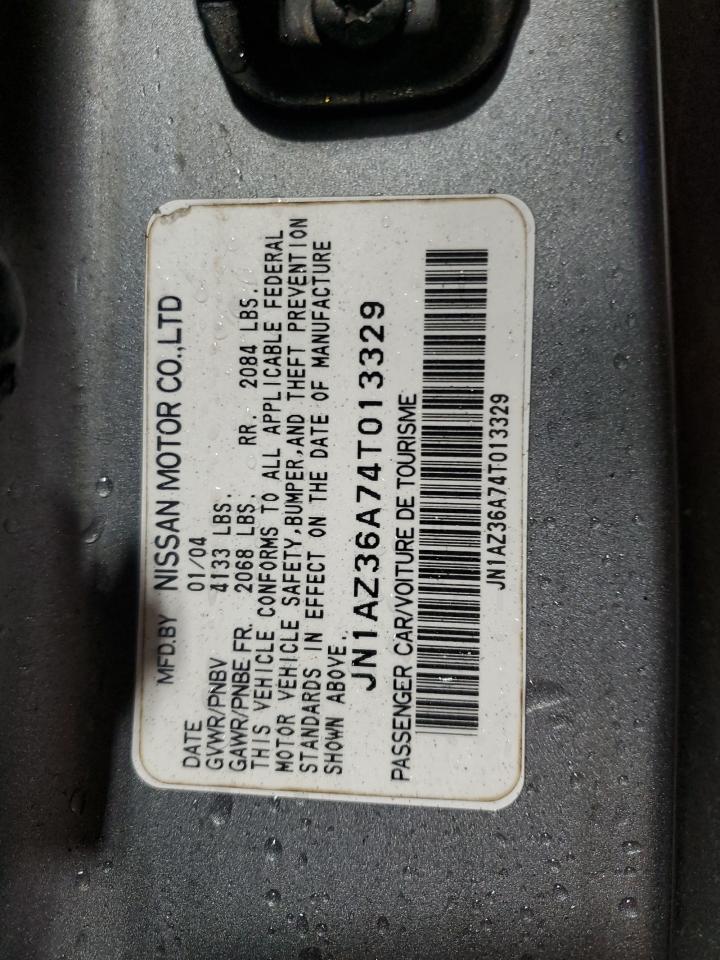2004 Nissan 350Z Roadster VIN: JN1AZ36A74T013329 Lot: 86614235
