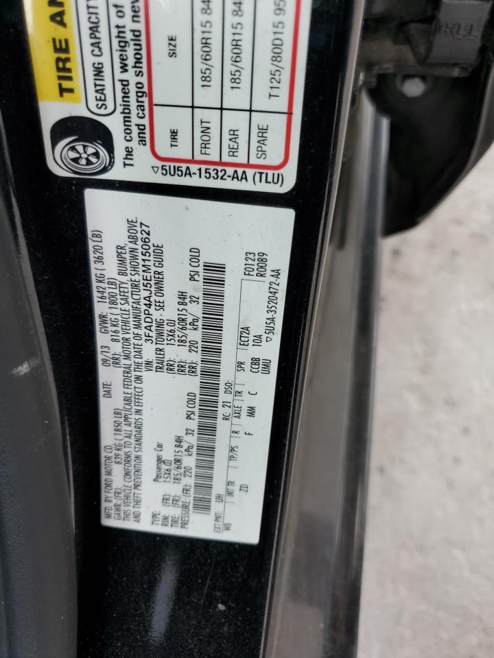 2014 Ford Fiesta S VIN: 3FADP4AJ5EM150627 Lot: 85371315