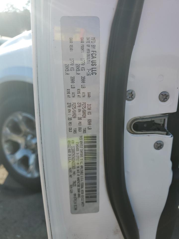 2016 Ram 1500 Laramie VIN: 1C6RR7NT4GS422383 Lot: 86622835