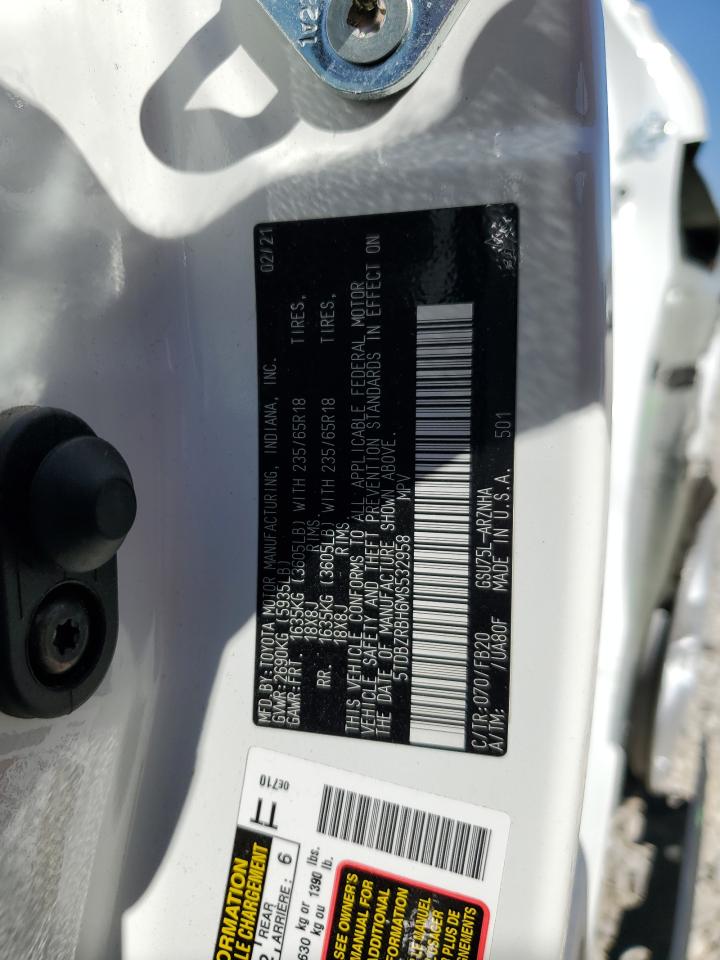 2021 Toyota Highlander L VIN: 5TDBZRBH6MS532958 Lot: 81881405