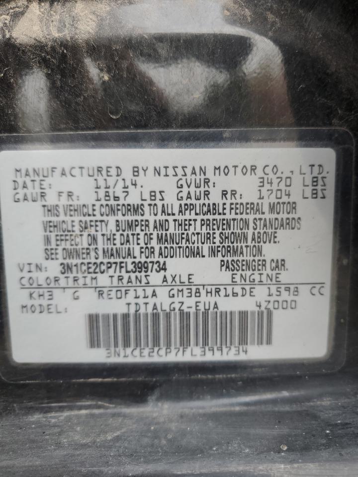 2015 Nissan Versa Note S VIN: 3N1CE2CP7FL399734 Lot: 89853725