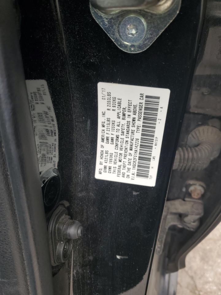 2017 Honda Accord Sport VIN: 1HGCR2F51HA142236 Lot: 86229455