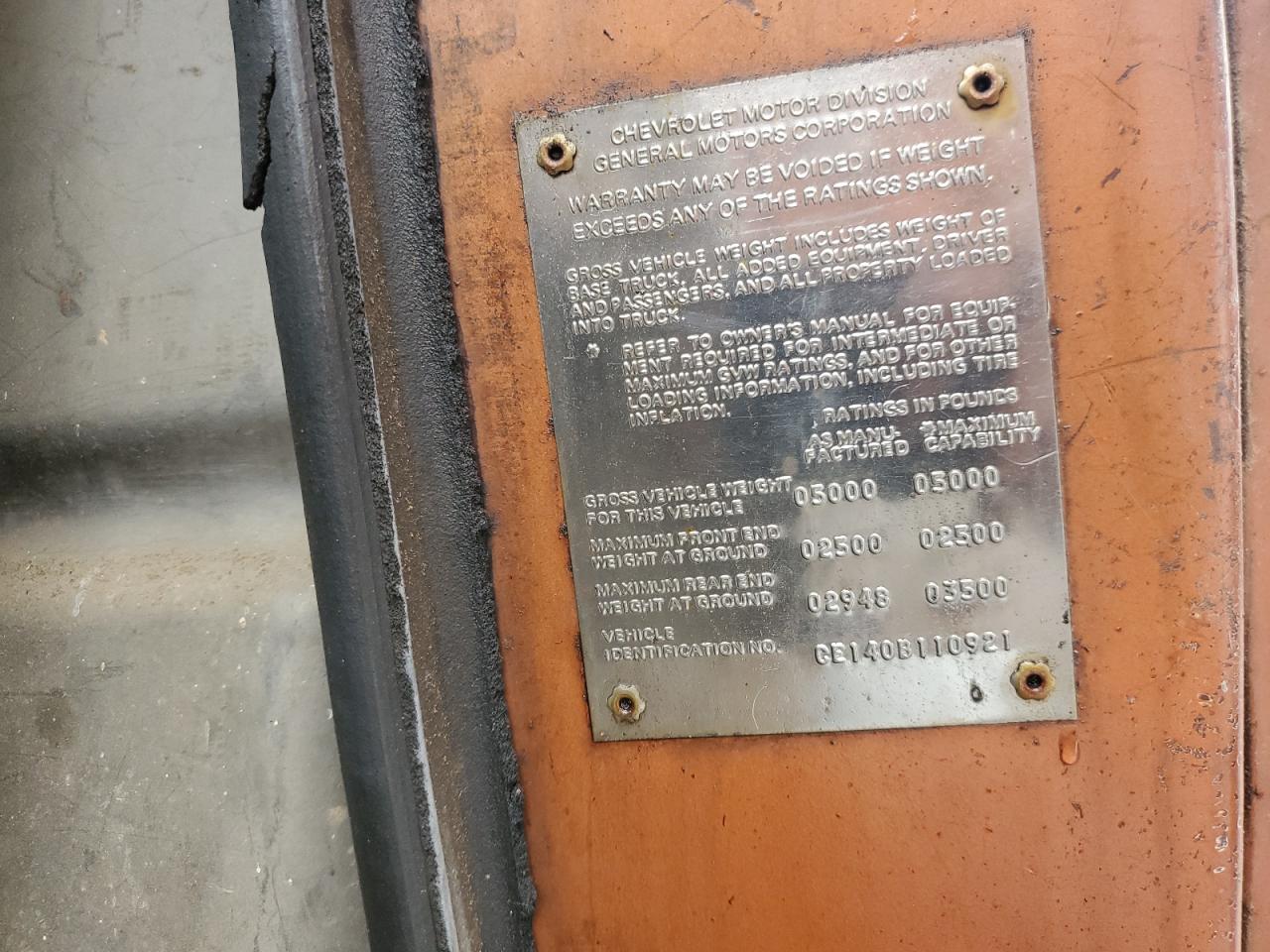 1970 Chevrolet C10 VIN: 00000CE140B110921 Lot: 85669995