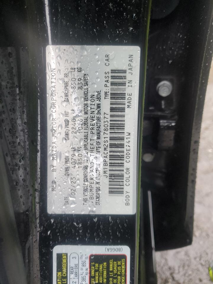 2025 Mazda 3 Preferred VIN: JM1BPACM2S1780377 Lot: 90379565