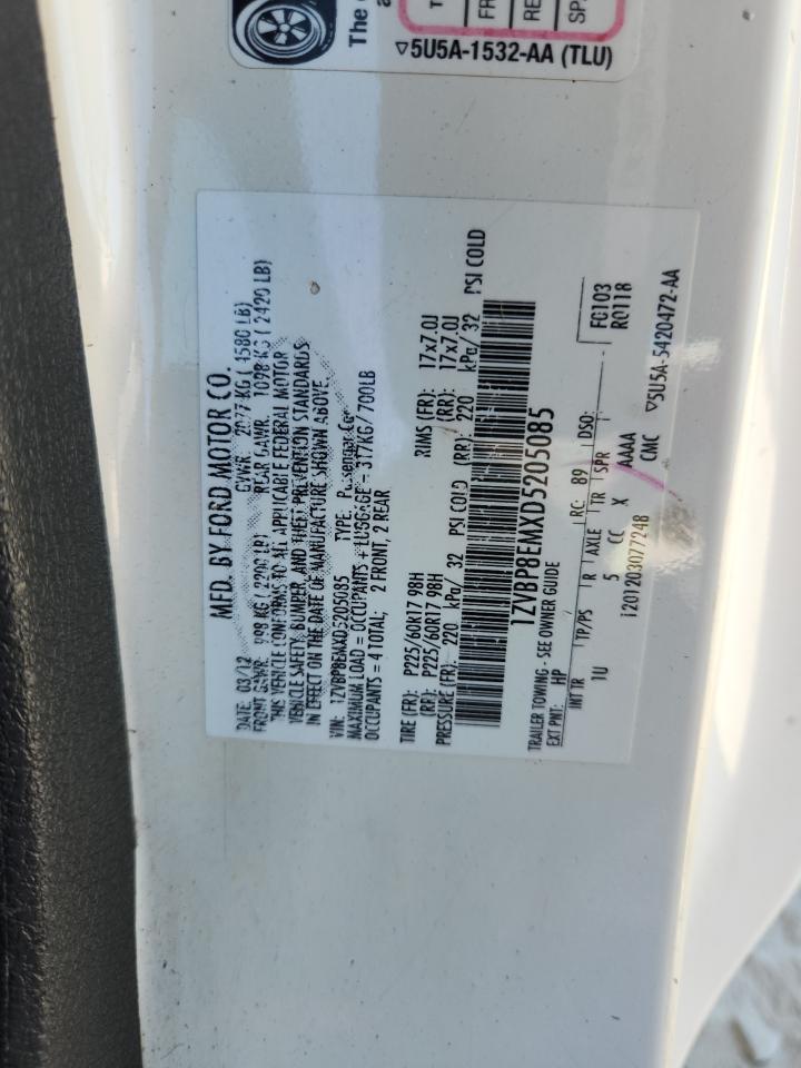 2013 Ford Mustang VIN: 1ZVBP8EMXD5205085 Lot: 84767945