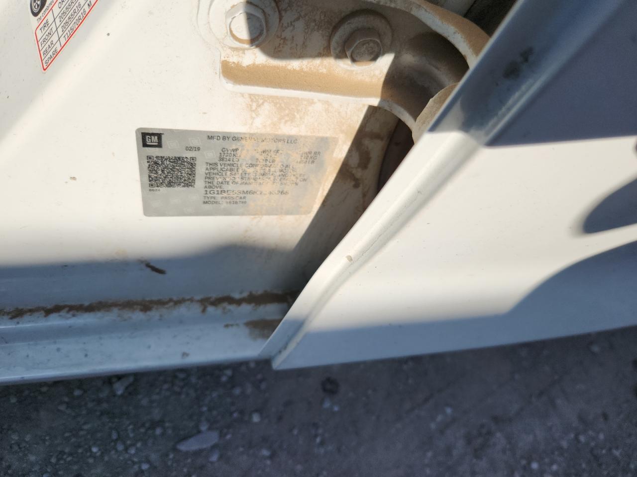 2019 Chevrolet Cruze Lt VIN: 1G1BE5SM6K7146266 Lot: 86169665