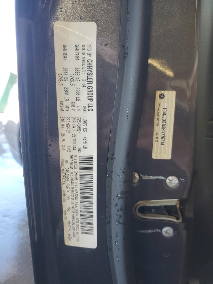 2014 Jeep Compass Sport VIN: 1C4NJDBB3ED776714 Lot: 84383845