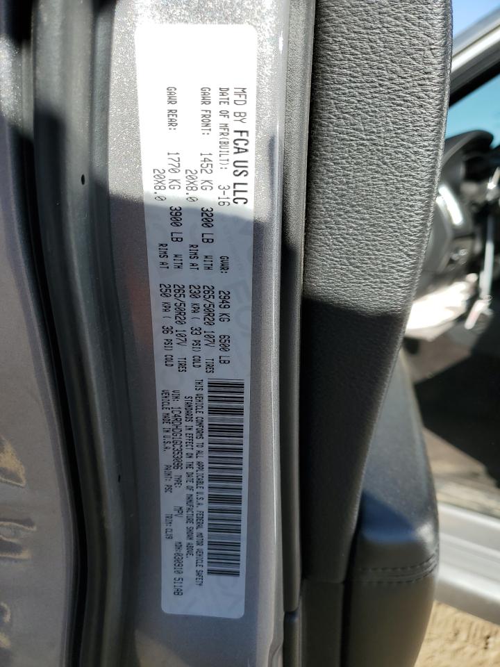 2016 Dodge Durango Limited VIN: 1C4RDHDG1GC353096 Lot: 89536985