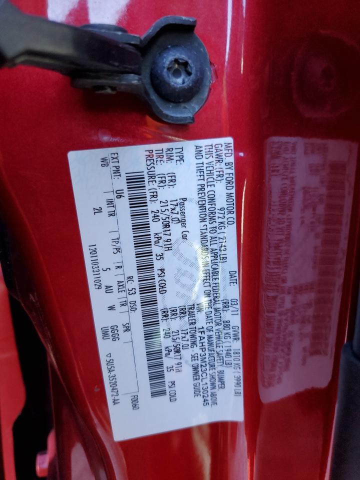 2012 Ford Focus Sel VIN: 1FAHP3M23CL130245 Lot: 89470425