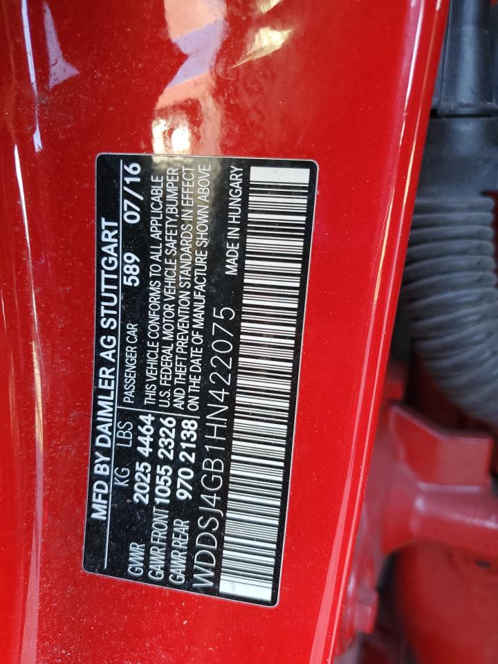 2017 Mercedes-Benz Cla 250 4Matic VIN: WDDSJ4GB1HN422075 Lot: 87402325