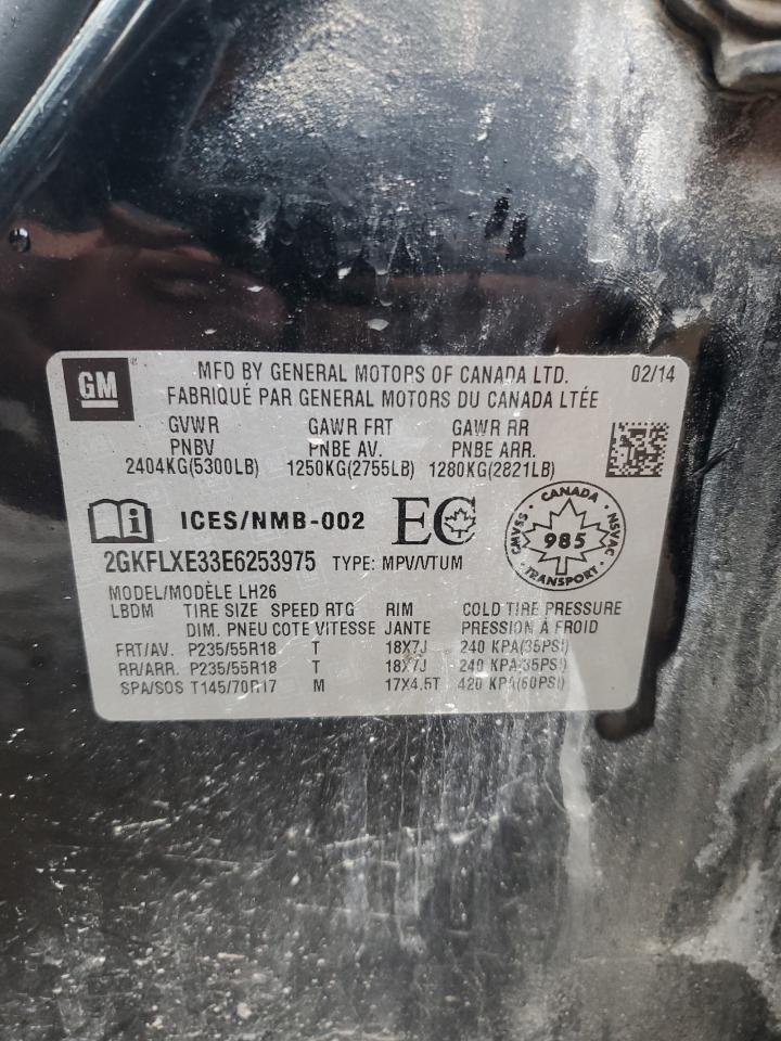 2014 GMC Terrain Slt VIN: 2GKFLXE33E6253975 Lot: 82692605