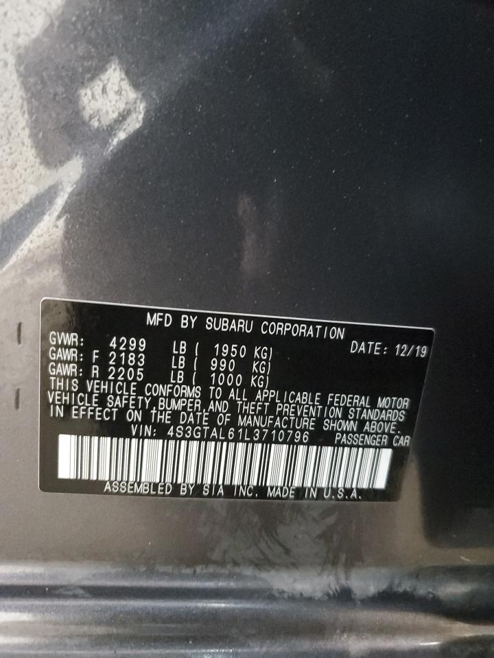 2020 Subaru Impreza Sport VIN: 4S3GTAL61L3710796 Lot: 84874355