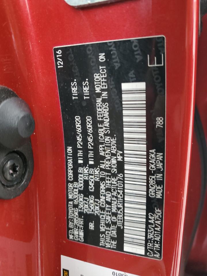 2017 Toyota 4Runner Sr5/Sr5 Premium VIN: JTEBU5JR1H5410176 Lot: 85544945