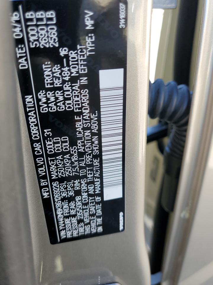 2016 Volvo Xc70 T5 Premier VIN: YV440MBK8G1269226 Lot: 82676115