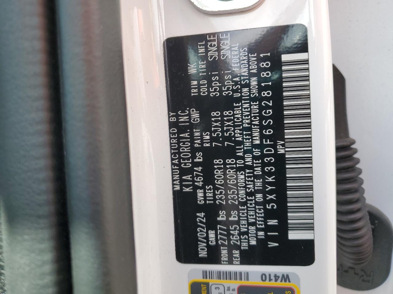 2025 Kia Sportage Ex VIN: 5XYK33DF6SG281881 Lot: 83829445