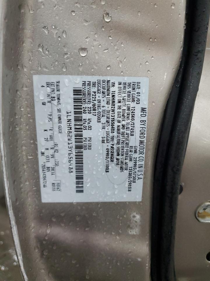 2003 Lincoln Town Car Signature VIN: 1LNHM82W13Y656488 Lot: 86222165