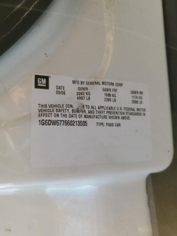 2006 Cadillac Sts VIN: 1G6DW677660213505 Lot: 86440105