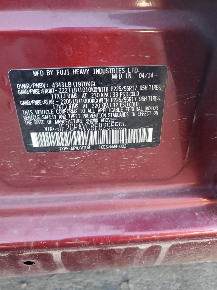 2014 Subaru Xv Crosstrek 2.0 Premium VIN: JF2GPAVC8E8295555 Lot: 81994925