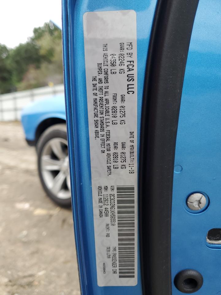 2019 Dodge Challenger Sxt VIN: 2C3CDZAG1KH565510 Lot: 85689745