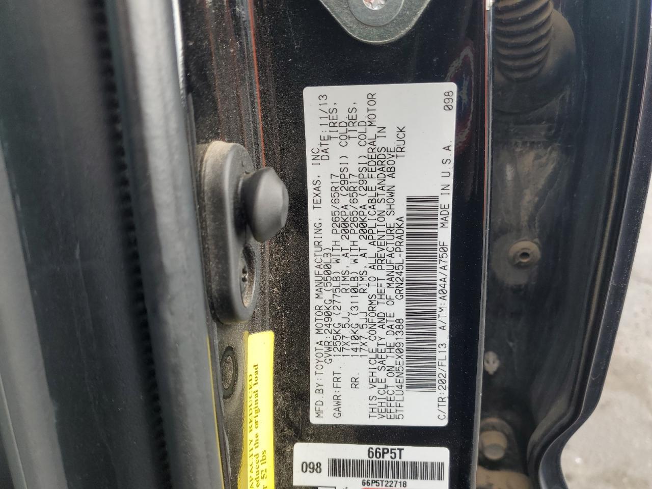 2014 Toyota Tacoma Double Cab VIN: 5TFLU4EN5EX091388 Lot: 86340625