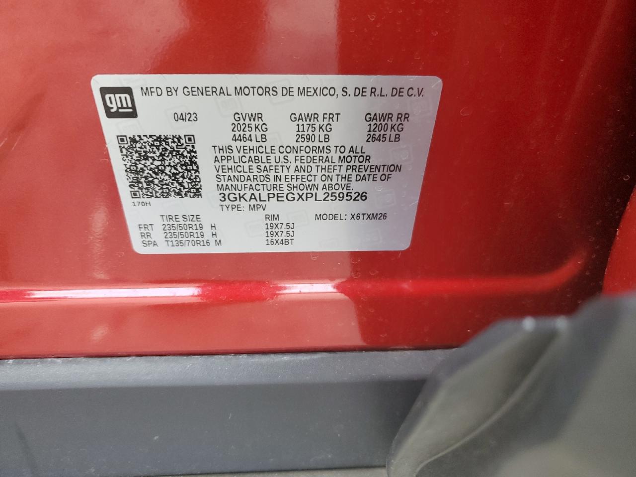 2023 GMC Terrain Slt VIN: 3GKALPEGXPL259526 Lot: 90708085