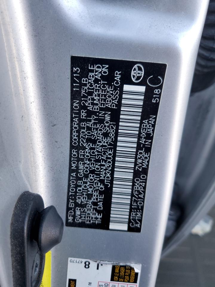 2014 Toyota Prius VIN: JTDKN3DU0E1758821 Lot: 82203155