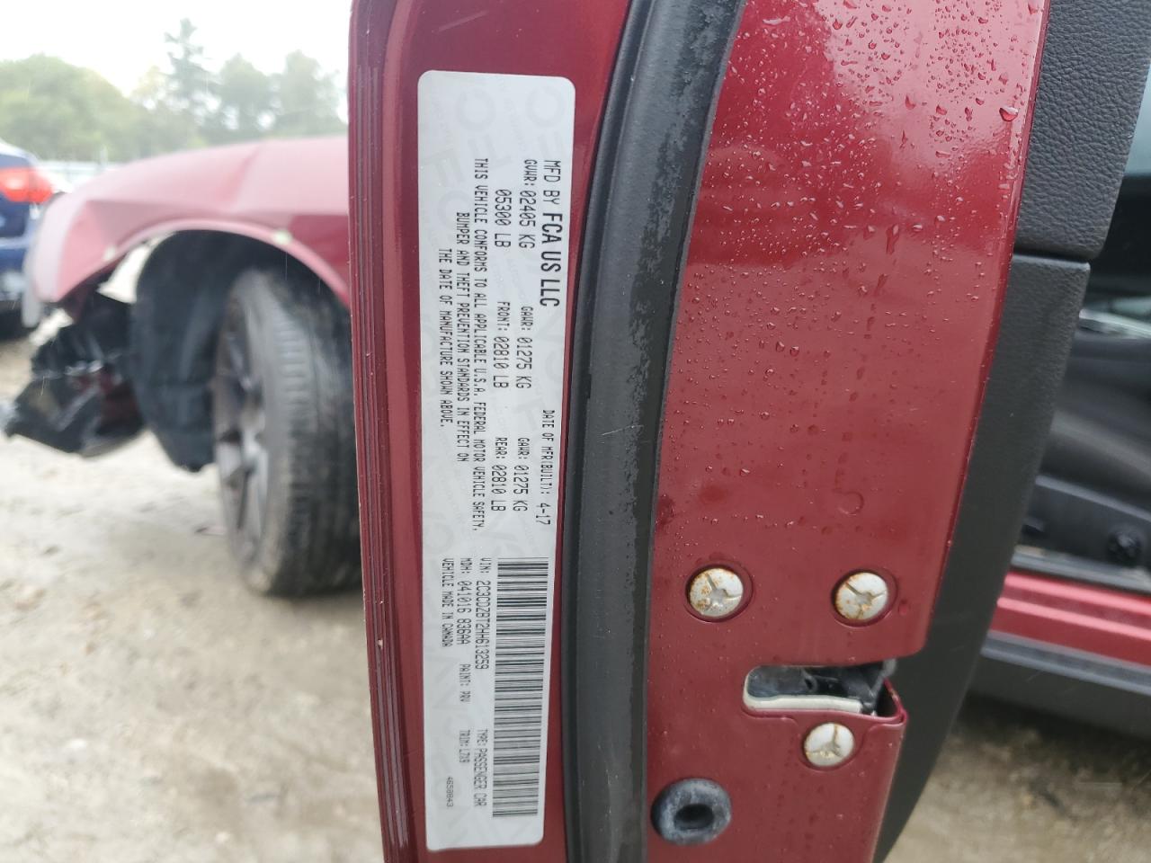 2017 Dodge Challenger R/T VIN: 2C3CDZBT2HH613259 Lot: 86604365