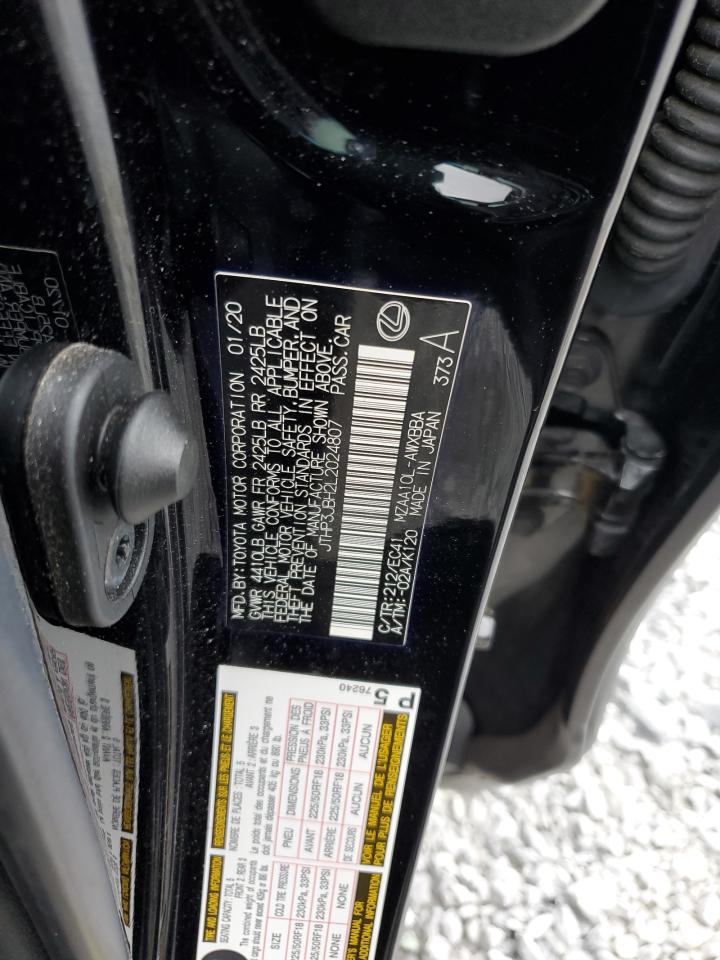 2020 Lexus Ux 200 VIN: JTHP3JBH2L2024807 Lot: 82278705