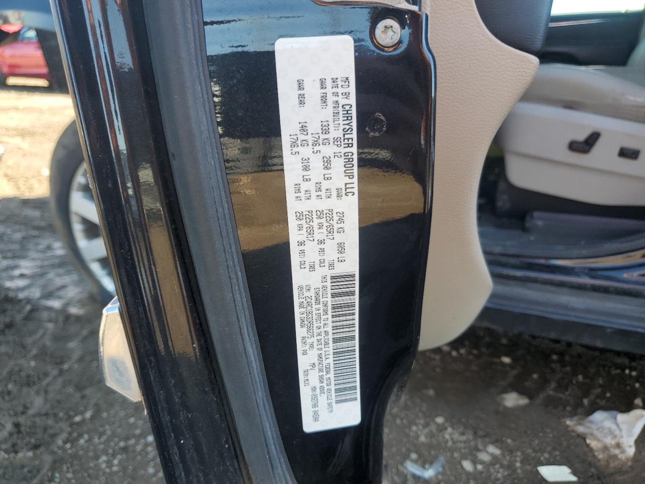 2013 Chrysler Town & Country Touring VIN: 2C4RC1BG3DR566275 Lot: 82293295