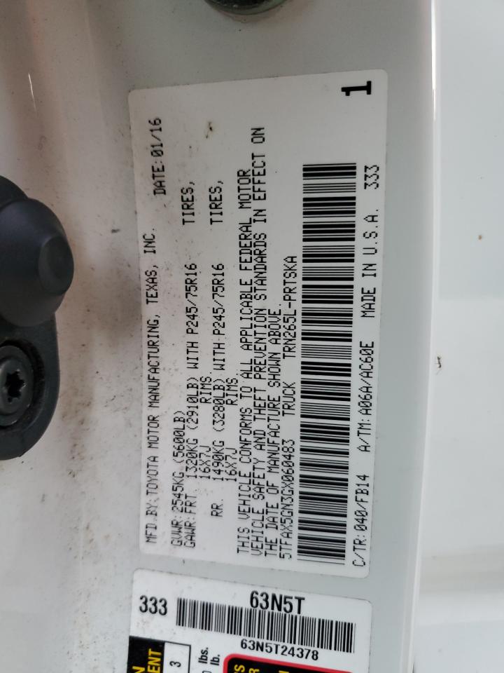 2016 Toyota Tacoma Double Cab VIN: 5TFAX5GN3GX060483 Lot: 82239215