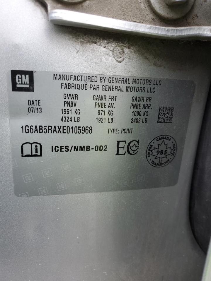 2014 Cadillac Ats Luxury VIN: 1G6AB5RAXE0105968 Lot: 86281795