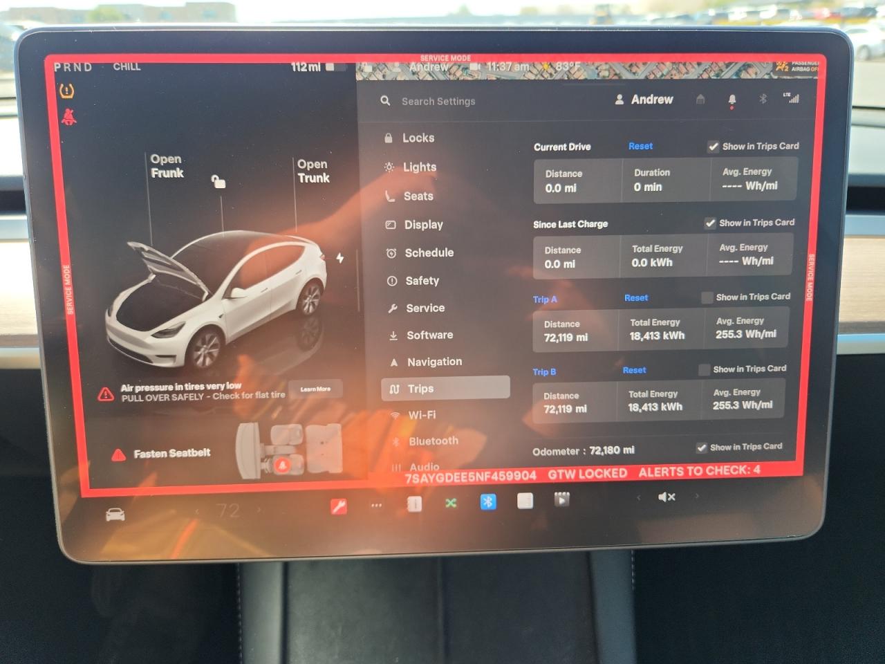 2022 Tesla Model Y VIN: 7SAYGDEE5NF459904 Lot: 82287125