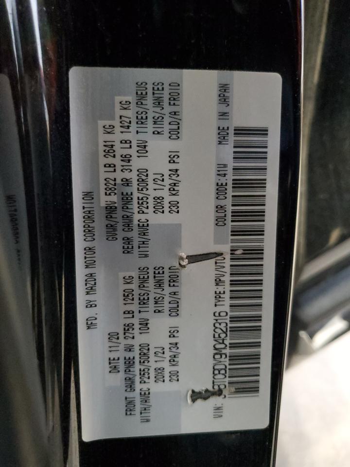 2021 Mazda Cx-9 Grand Touring VIN: JM3TCBDY9M0452316 Lot: 83806965