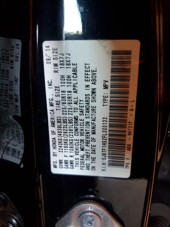 2015 Honda Crosstour Exl VIN: 5J6TF1H52FL000133 Lot: 82718225