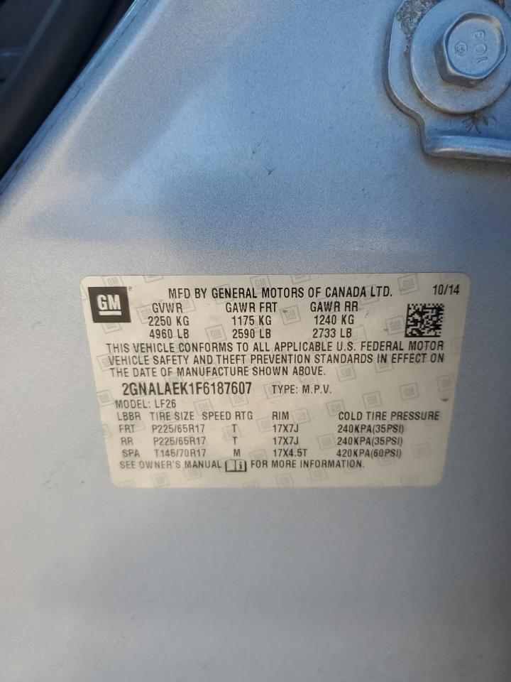 2015 Chevrolet Equinox Ls VIN: 2GNALAEK1F6187607 Lot: 82313555