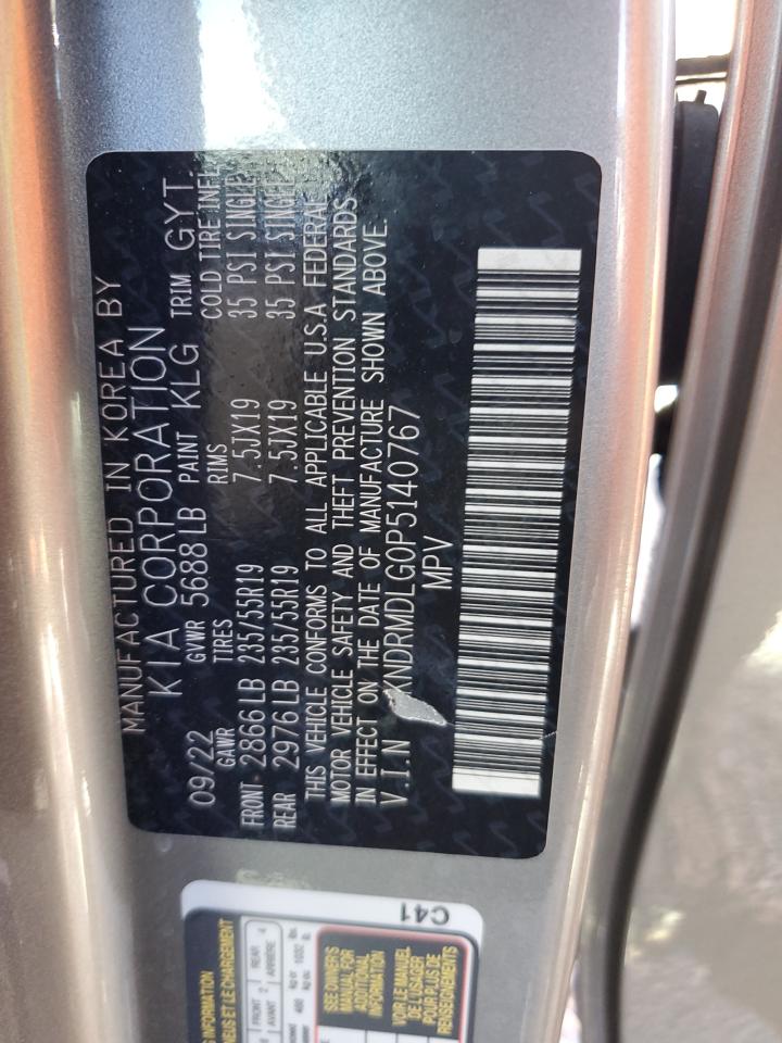 2023 Kia Sorento Sxp VIN: KNDRMDLG0P5140767 Lot: 82169275