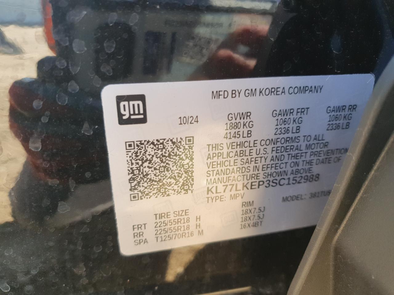 2025 Chevrolet Trax Activ VIN: KL77LKEP3SC152988 Lot: 89570845