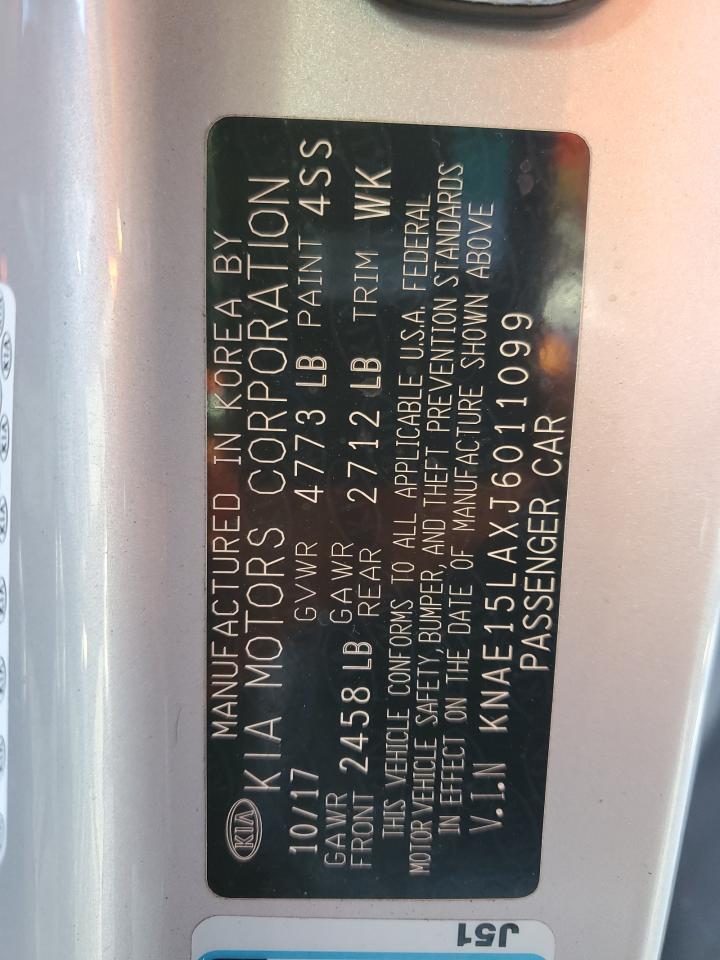 2018 Kia Stinger VIN: KNAE15LAXJ6011099 Lot: 86408585