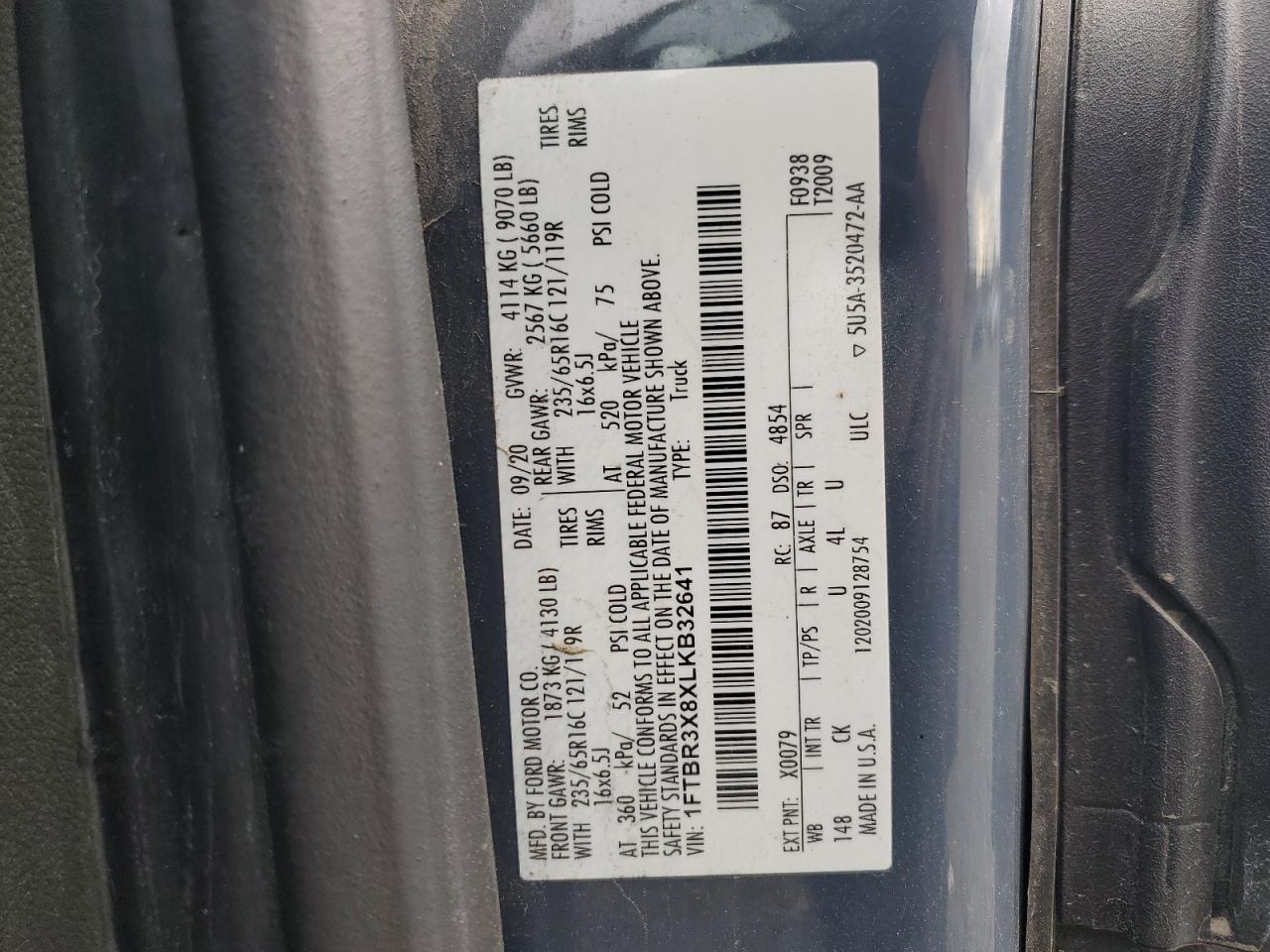 Фото: 1FTBR3X8XLKB32641